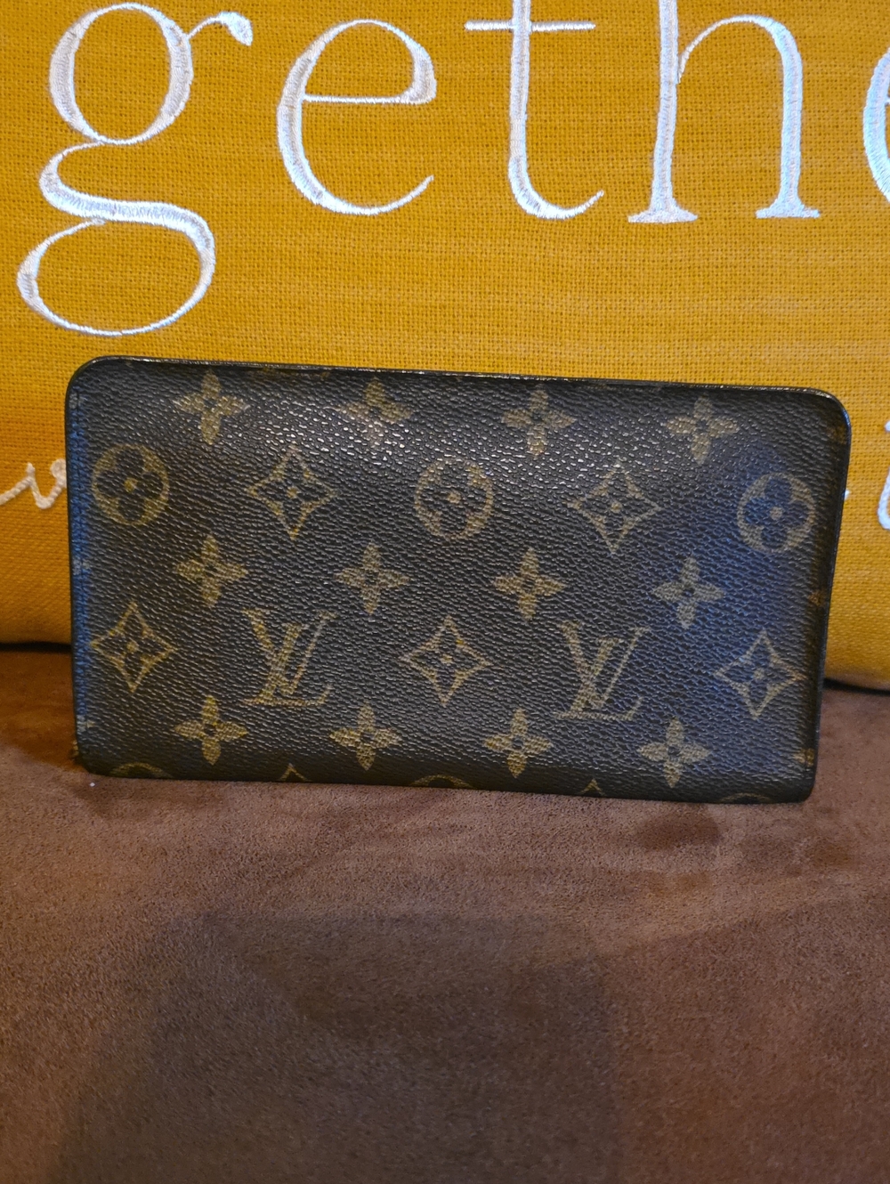 Louis Vuitton Monogram Zip-Around Wallet in Brown and Tan